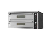 Four à pizza électrique double, 2 chambres de 6 pizzas de 33 cm - L 1370 x P 880 x H 765 mm - Combisteel