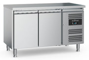 Table réfrigérée positive 2 portes, profondeur 700, 282 L, GN 1/1 - L 1360 x P 700 x H 850 mm - Combisteel