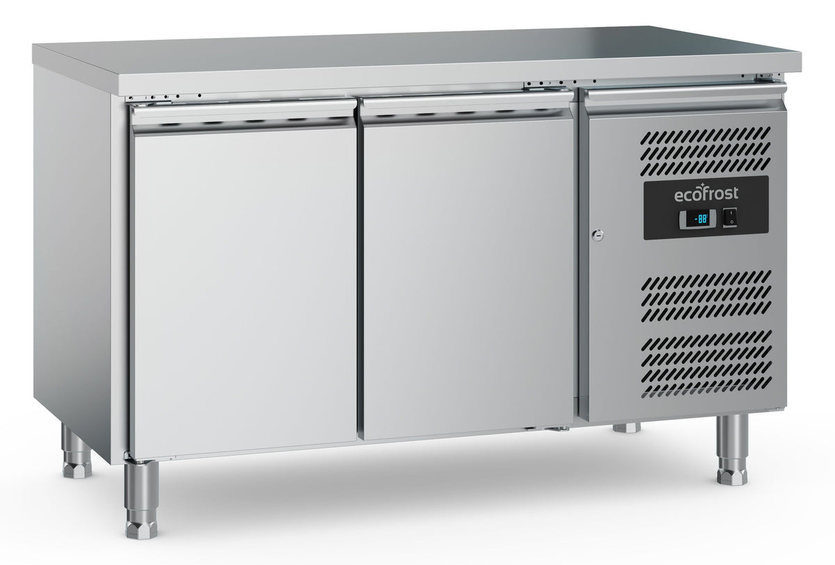 Table réfrigérée positive 2 portes, profondeur 700, 282 L, GN 1/1 - L 1360 x P 700 x H 850 mm - Combisteel