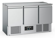 Saladette réfrigérée 3 portes pour 4 bacs GN 1/1 - L 1365 x P 700 x H 876 mm - Combisteel