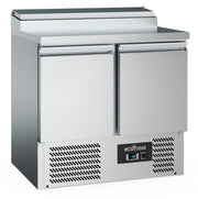 Saladette réfrigérée 2 portes pour 5 bacs GN 1/6 - L 900 x P 700 x H 970 mm - Combisteel