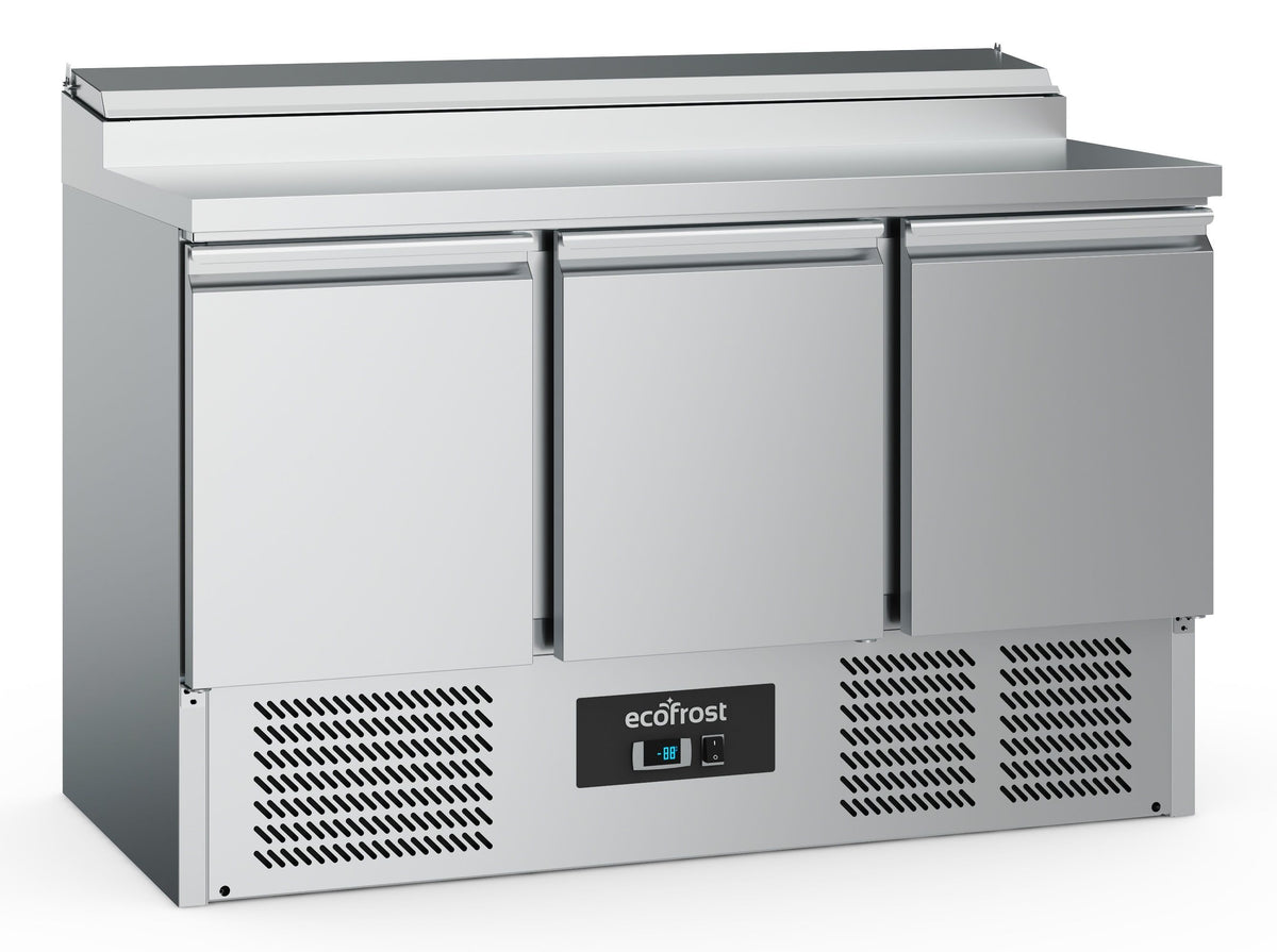 Saladette réfrigérée 3 portes pour 8 bacs GN 1/6 - L 1365 x P 700 x H 970 mm - Combisteel