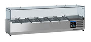 Puits réfrigéré à poser pour 6 bacs GN 1/4, longueur 1400 mm - L 1400 x P 335 x H 435 mm - Combisteel
