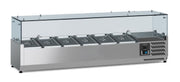 Puits réfrigéré à poser pour 6 bacs GN 1/3, longueur 1400 mm - L 1400 x P 395 x H 435 mm - Combisteel