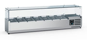 Puits réfrigéré à poser pour 7 bacs GN 1/4, longueur 1500 mm - L 1500 x P 335 x H 435 mm - Combisteel