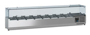 Puits réfrigéré à poser pour 8 bacs GN 1/4, longueur 1800 mm - L 1800 x P 335 x H 435 mm - Combisteel