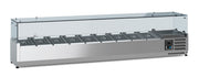 Puits réfrigéré à poser pour 9 bacs GN 1/3, longueur 2000 mm - L 2000 x P 395 x H 435 mm - Combisteel
