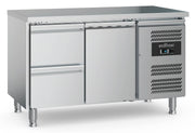 Table réfrigérée profondeur 700, 1 porte et 2 tiroirs - L 1360 x P 700 x H 850 mm - Combisteel