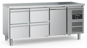 Table réfrigérée profondeur 700, 1 porte et 4 tiroirs - L 1795 x P 700 x H 850 mm - Combisteel