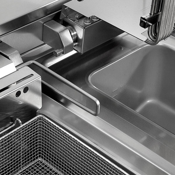 Friteuse électrique à poser 2 cuves 2 x 12 L - L 800 x P 700 x H 300 mm - 18 kW 400 V - Unninox