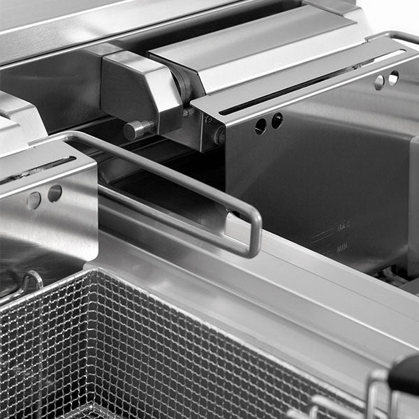 Friteuse électrique à poser 1 cuve 12 L - L 400 x P 700 x H 300 mm - 9 kW 400 V - Unninox
