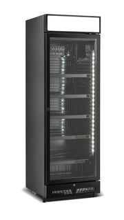 Réfrigérateur SVE 450 BLC 1 porte verre noir avec canopy 400 litres Positif Combisteel - Armoire à boissons professionnel CHR - matériel cuisine pro - Cuistéo