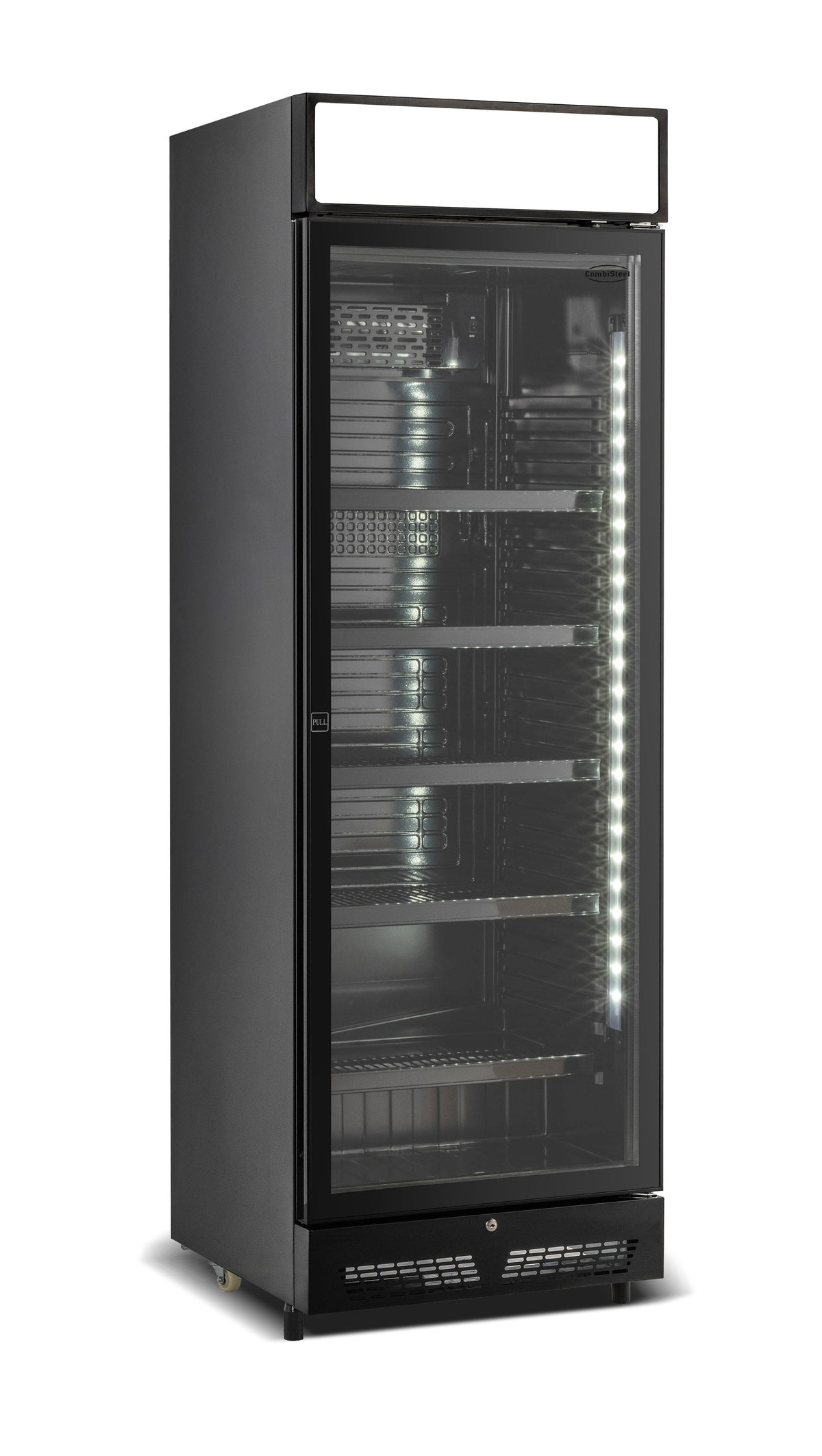 Réfrigérateur SVE 450 BLC 1 porte verre noir avec canopy 400 litres Positif Combisteel - Armoire à boissons professionnel CHR - matériel cuisine pro - Cuistéo