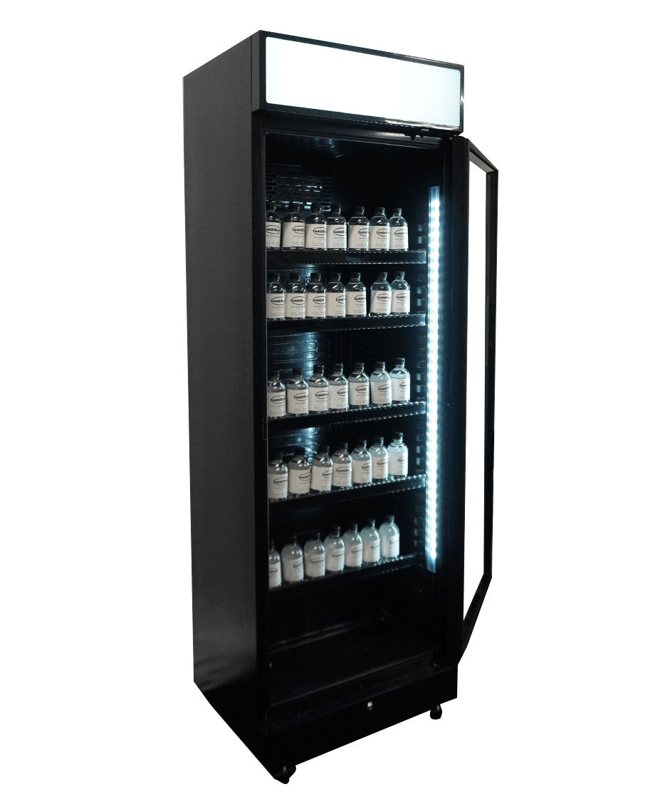 Réfrigérateur SVE 450 BLC 1 porte verre noir avec canopy 400 litres Positif Combisteel - vue 2 - Armoire à boissons pro CHR - Cuistéo