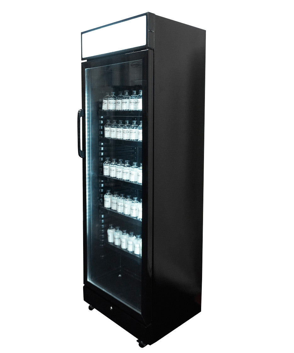 Réfrigérateur SVE 450 BLC 1 porte verre noir avec canopy 400 litres Positif Combisteel - vue 3 - Armoire à boissons pro CHR - Cuistéo