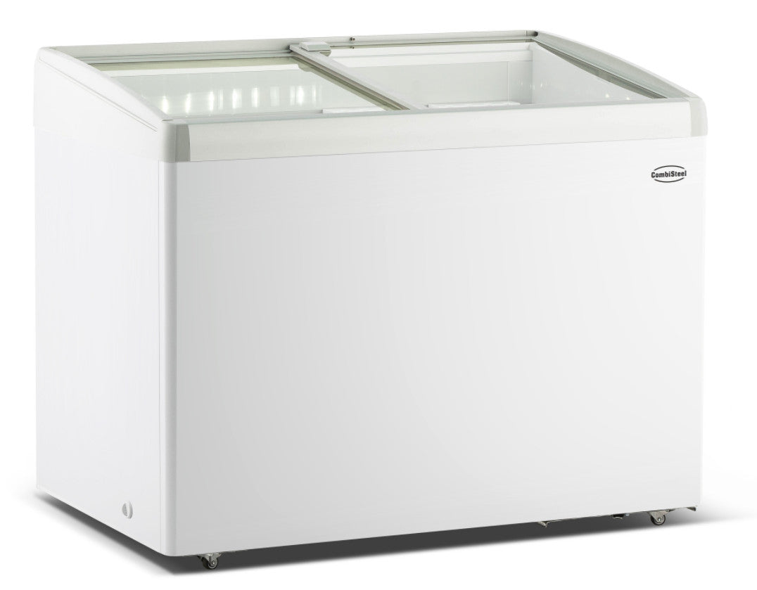 Congélateur bahut couvercle en verre lotte Blanc 1034mm 336 l Combisteel - Congélateur Vitré professionnel CHR - matériel cuisine pro - Cuistéo