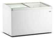 Congélateur bahut couvercle en verre lotte Blanc 1234mm 396 l Combisteel - Congélateur Vitré professionnel CHR - matériel cuisine pro - Cuistéo