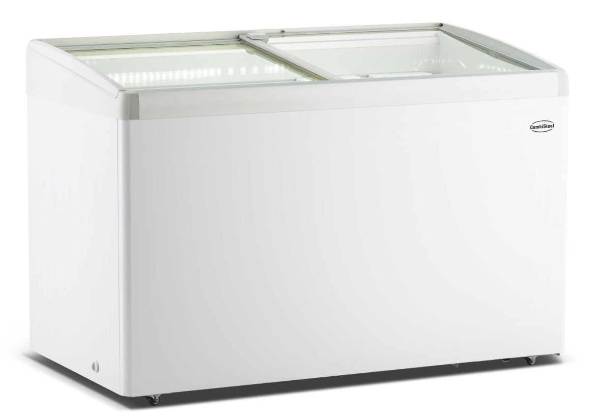 Congélateur bahut couvercle en verre lotte Blanc 1234mm 396 l Combisteel - Congélateur Vitré professionnel CHR - matériel cuisine pro - Cuistéo