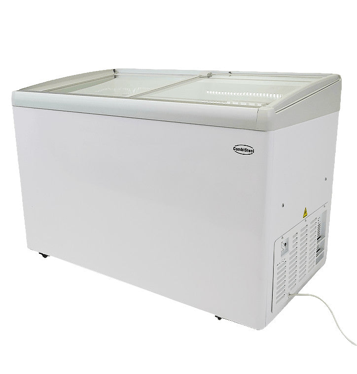 Congélateur bahut couvercle en verre lotte Blanc 1234mm 396 l Combisteel - vue 3 - Congélateur Vitré pro CHR - Cuistéo