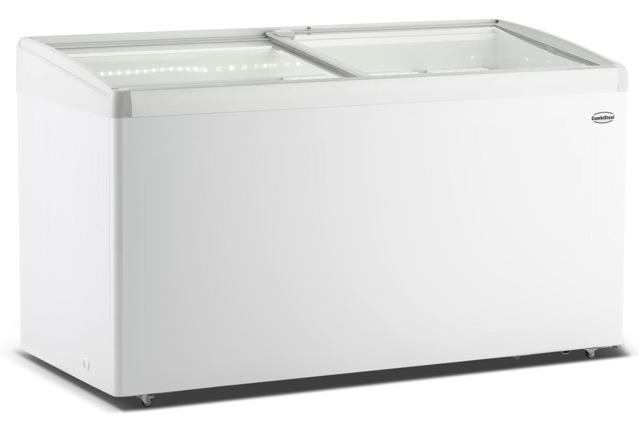 Congélateur bahut couvercle en verre lotte 456 l Blanc 1434 mm Combisteel - Congélateur Vitré professionnel CHR - matériel cuisine pro - Cuistéo