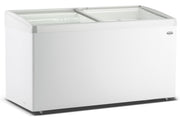 Congélateur bahut couvercle en verre lotte 456 l Blanc 1434 mm Combisteel - Congélateur Vitré professionnel CHR - matériel cuisine pro - Cuistéo