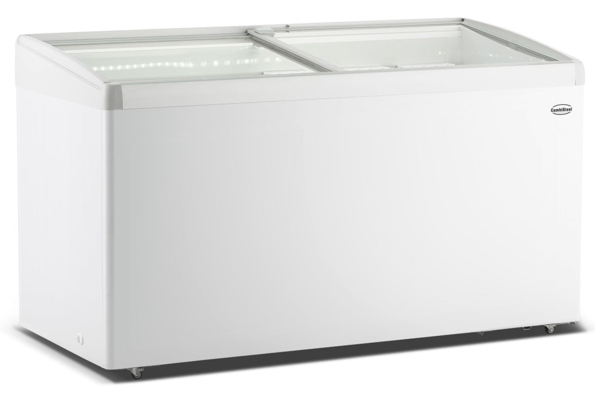 Congélateur bahut couvercle en verre lotte 456 l Blanc 1434 mm Combisteel - Congélateur Vitré professionnel CHR - matériel cuisine pro - Cuistéo