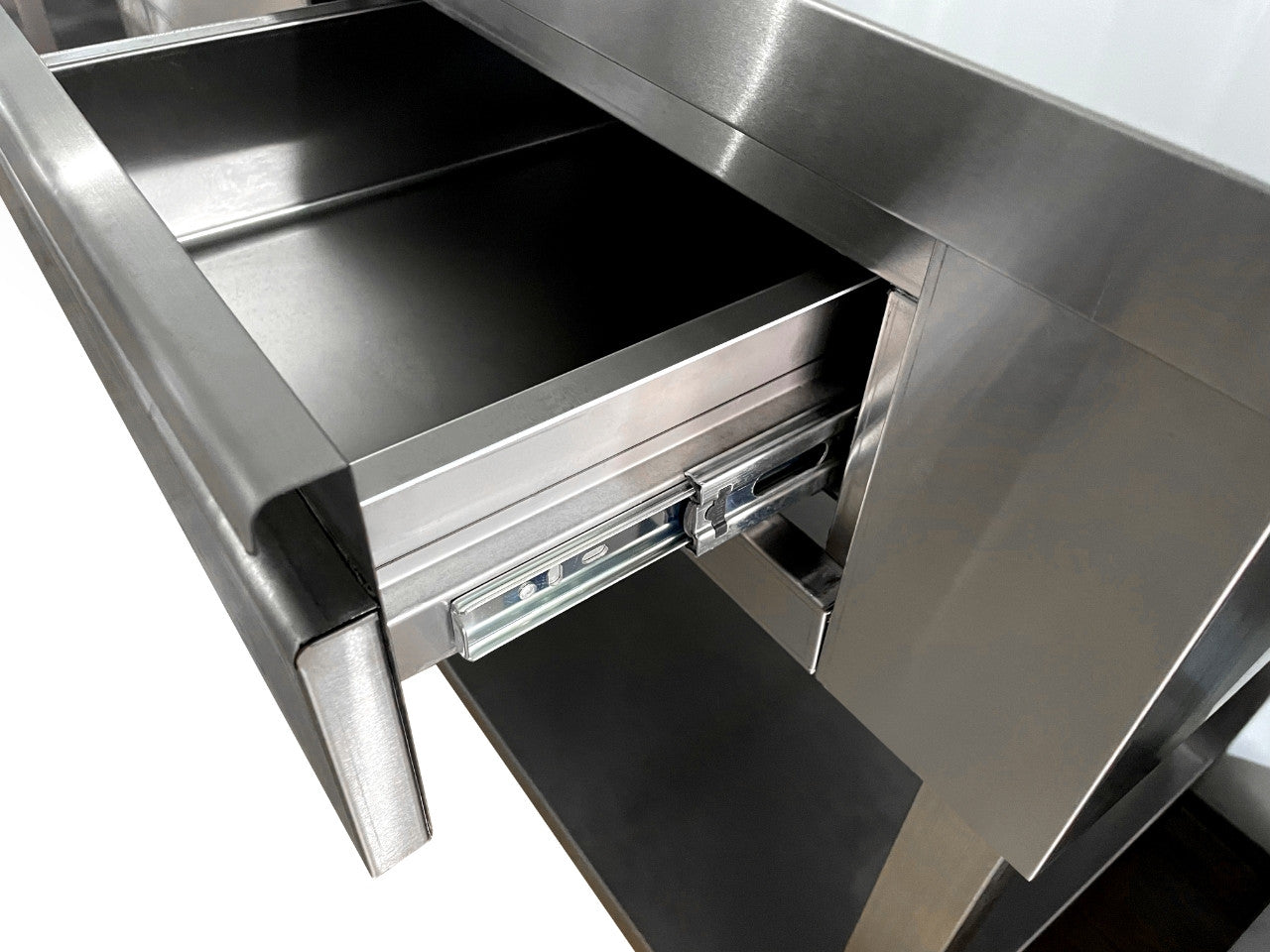 Table de travail à café en acier inoxydable 1000x600x1150 mm Combisteel - vue 3 - Table inox avec étagère pro CHR - Cuistéo