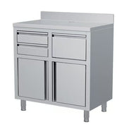 Table de travail à café en acier inoxydable 1250x600x1150 mm Combisteel - Table inox avec étagère professionnel CHR - matériel cuisine pro - Cuistéo