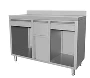 Table de travail à café en inox 1500x600x1150 mm Combisteel - Table inox avec étagère professionnel CHR - matériel cuisine pro - Cuistéo
