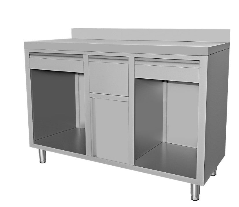 Table de travail à café en inox 1500x600x1150 mm Combisteel - Table inox avec étagère professionnel CHR - matériel cuisine pro - Cuistéo