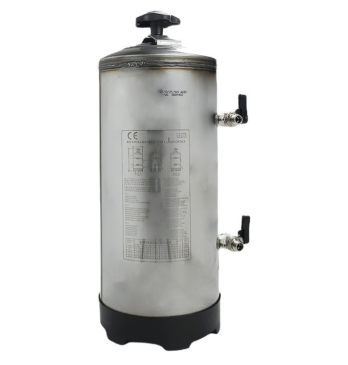 Adoucisseur d'eau 12 litre couleur en acier inoxydable 185x185x500 mm Combisteel - vue 2 - Adoucisseur d'eau pro CHR - Cuistéo