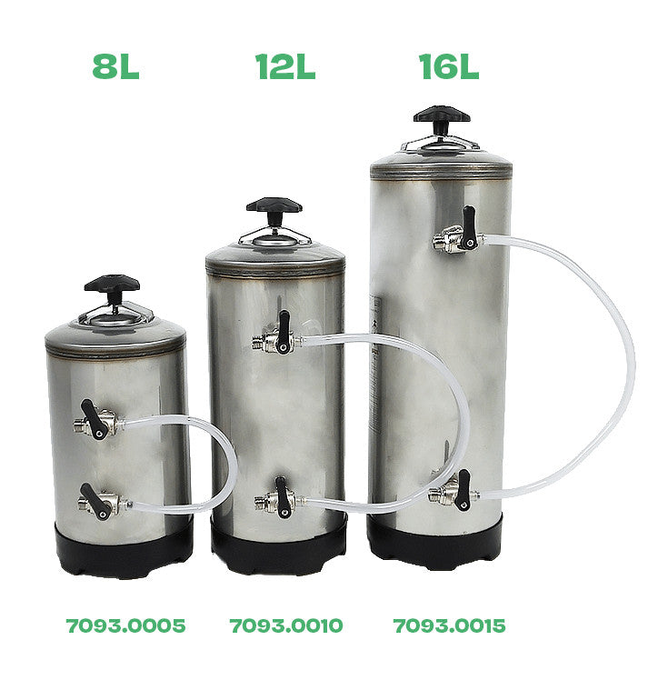 Adoucisseur d'eau 12 litre couleur en acier inoxydable 185x185x500 mm Combisteel - vue 3 - Adoucisseur d'eau pro CHR - Cuistéo