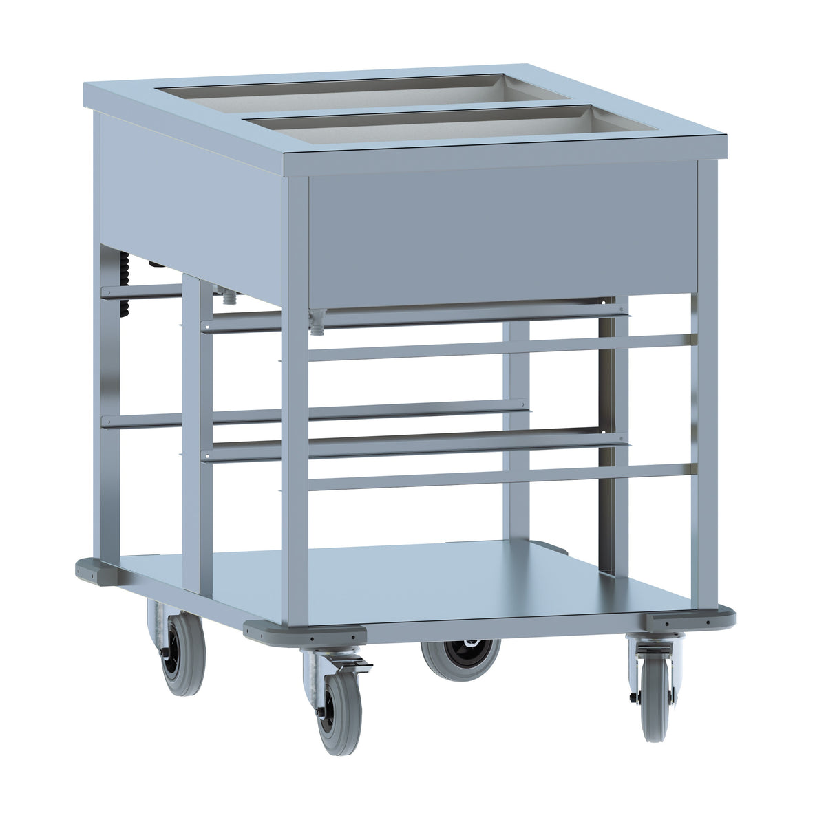 Chariot bain marie 2 x GN 1/1 Acier inoxydable Combisteel - vue 5 - Chariot Bain-Marie pro CHR - Cuistéo
