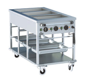 Chariot bain marie 3 x GN 1/1 Acier inoxydable Combisteel - Chariot Bain-Marie professionnel CHR - matériel cuisine pro - Cuistéo