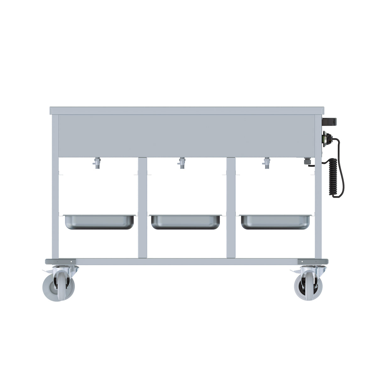 Chariot bain marie 3 x GN 1/1 Acier inoxydable Combisteel - vue 4 - Chariot Bain-Marie pro CHR - Cuistéo