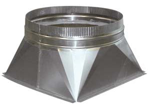 Adapteur carré en rond ø 250 400x400x280 mm Combisteel - Accessoires de ventilation professionnel CHR - matériel cuisine pro - Cuistéo