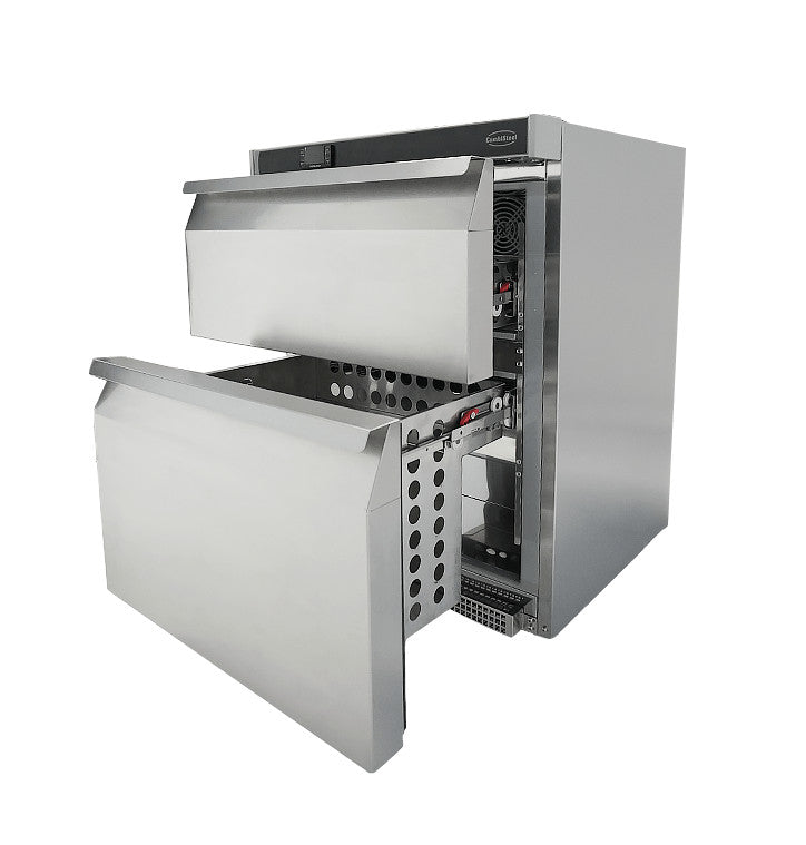 Réfrigérateur positif 2 tiroirs Couleur en acier inoxydable 600x605x810 mm 101 l Combisteel - vue 2 - Armoire réfrigérée positive pro CHR - Cuistéo