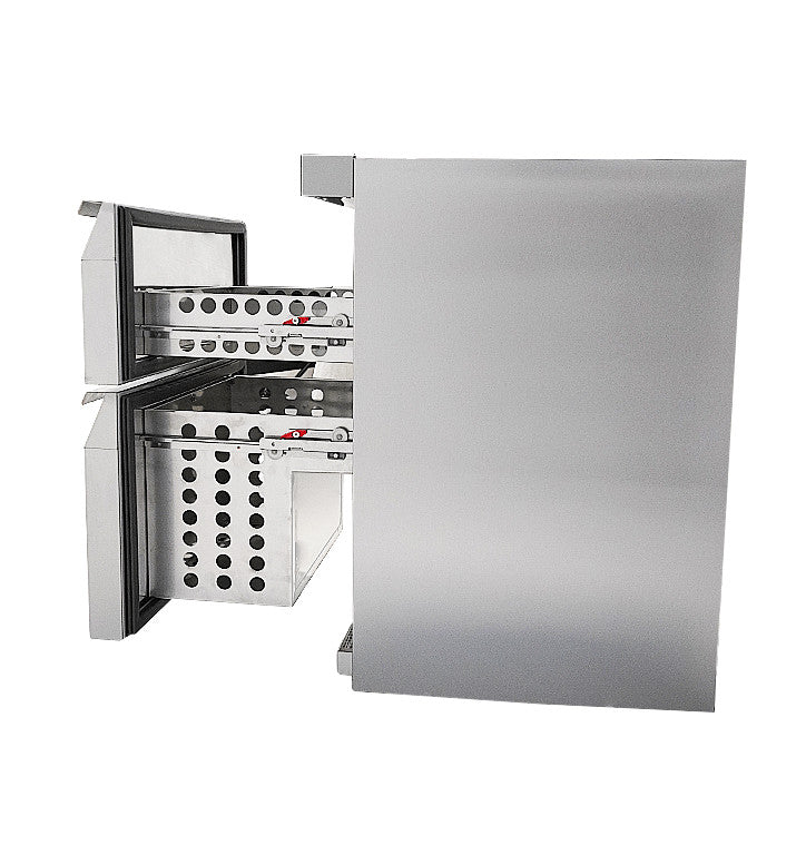 Réfrigérateur positif 2 tiroirs Couleur en acier inoxydable 600x605x810 mm 101 l Combisteel - vue 4 - Armoire réfrigérée positive pro CHR - Cuistéo
