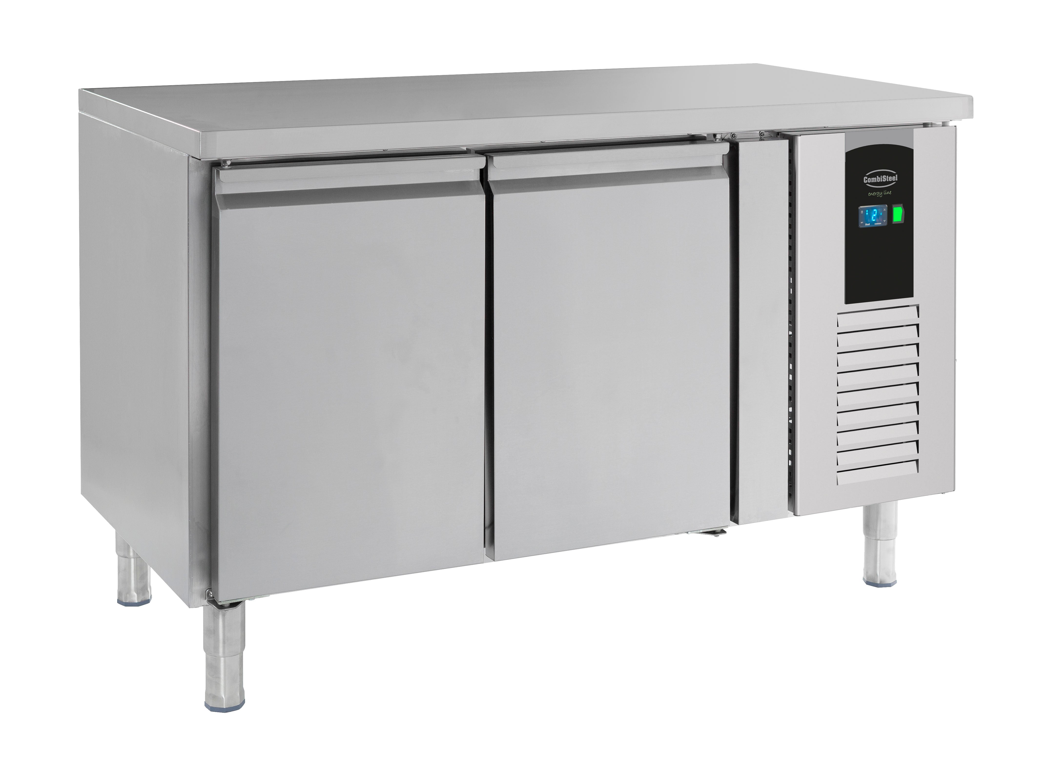 Table réfrigérée positive 2 portes Energy line Acier inoxydable 1360x700x860 mm 190 l Combisteel - Table réfrigérée positive professionnel CHR - matériel cuisine pro - Cuistéo