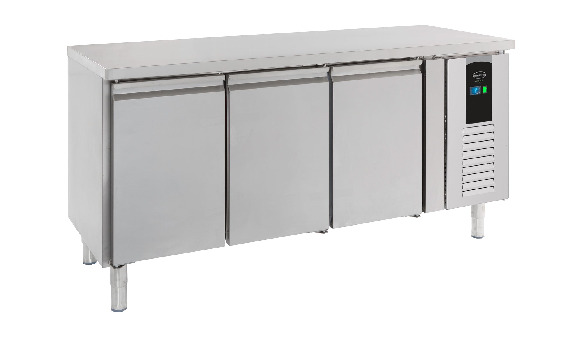 Table réfrigérée positive 3 portes Energy line Inox 1795x700x860 mm 291 l Combisteel - Table réfrigérée positive professionnel CHR - matériel cuisine pro - Cuistéo
