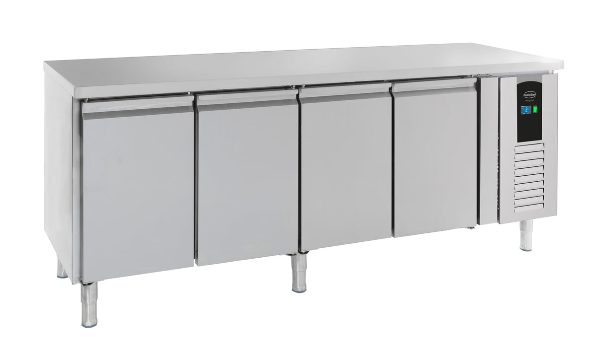 Table réfrigérée positive 4 portes Energy line Inox 2230x700x860 mm 393 l Combisteel - Table réfrigérée positive professionnel CHR - matériel cuisine pro - Cuistéo