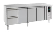 Table réfrigérée positive 3 portes et 2 tiroirs Energy line Gamme 700 2230x700x860 mm Inox Combisteel - Table réfrigérée positive professionnel CHR - matériel cuisine pro - Cuistéo
