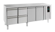 Table réfrigérée positive Energy line 2 portes et 4 tiroirs Gamme 700 2230x700x860 mm Combisteel - Table réfrigérée positive professionnel CHR - matériel cuisine pro - Cuistéo