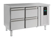 Table réfrigérée positive Energy line 4 tiroirs Inox 1360x700x860 mm 190 l Combisteel - Table réfrigérée positive professionnel CHR - matériel cuisine pro - Cuistéo