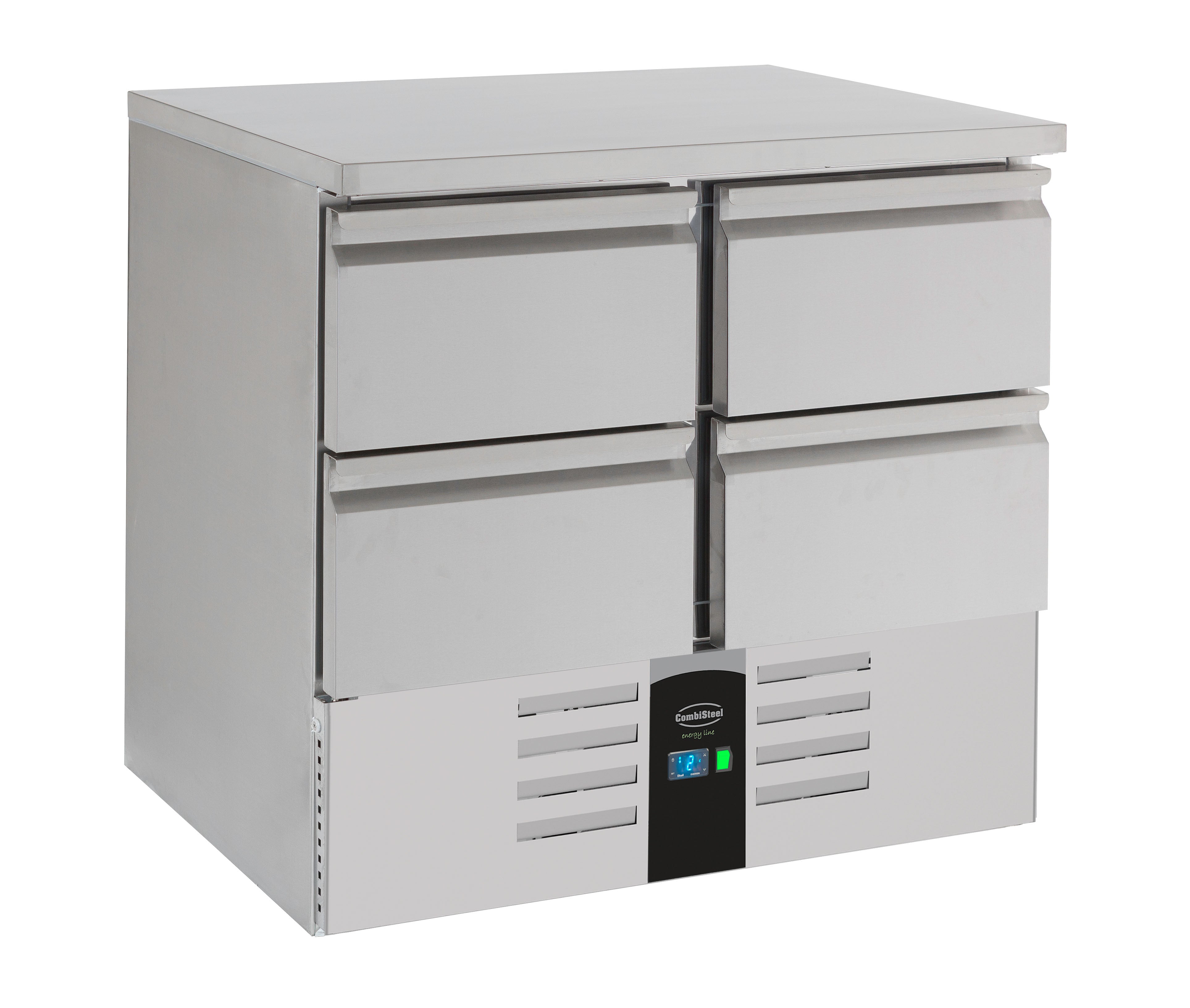 Table réfrigérée posive 4 tiroirs Energy line équipé d'évaporateur 903x700x870 mm Acier inoxydable Combisteel - Table réfrigérée positive professionnel CHR - matériel cuisine pro - Cuistéo