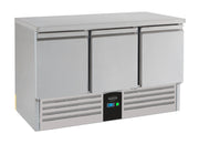 Table réfrigérée positive Energy line 3 portes Equipé d'évaporateur 1368x700x870 mm Inox Combisteel - Table réfrigérée positive professionnel CHR - matériel cuisine pro - Cuistéo