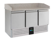 Table réfrigérée pour pizza 3 portes Energy line Equipé d'évaporateur 1400x700x1020 mm Inox Combisteel - Table réfrigérée pizza professionnel CHR - matériel cuisine pro - Cuistéo