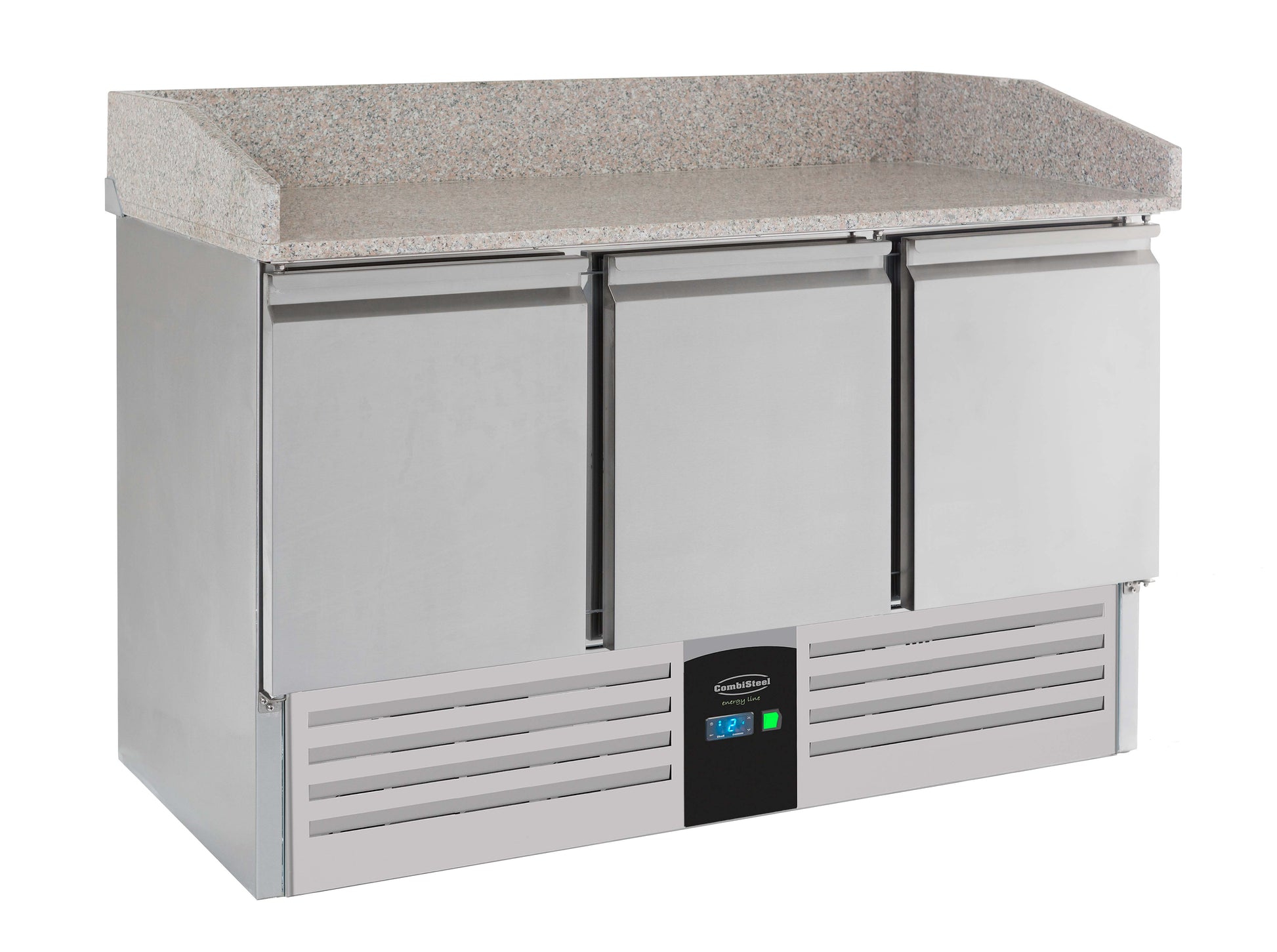 Table réfrigérée pour pizza 3 portes Energy line Equipé d'évaporateur 1400x700x1020 mm Inox Combisteel - Table réfrigérée pizza professionnel CHR - matériel cuisine pro - Cuistéo