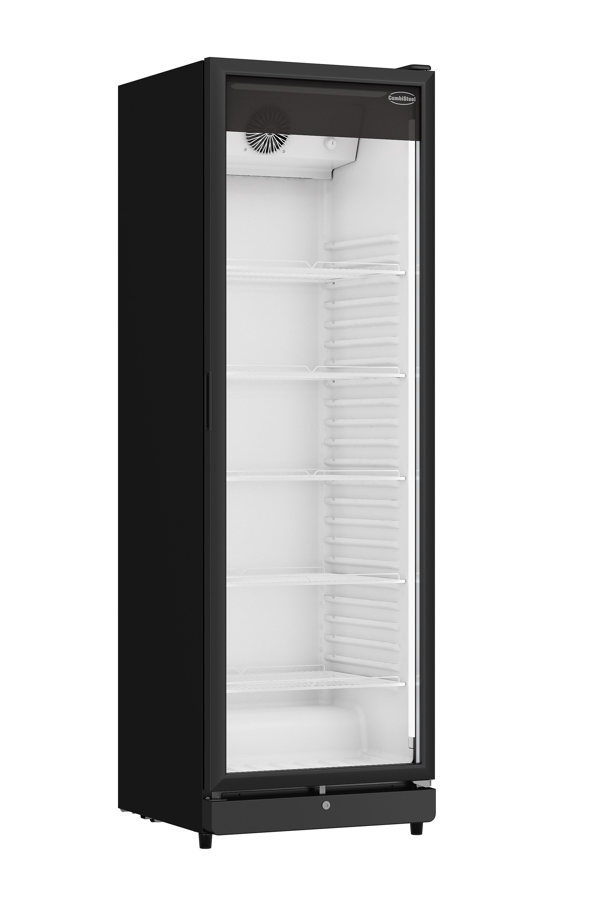 Réfrigérateur noir porte en verre PIB 360R Température +1/+9 354 l Combisteel - Frigo professionnel vitré professionnel CHR - matériel cuisine pro - Cuistéo