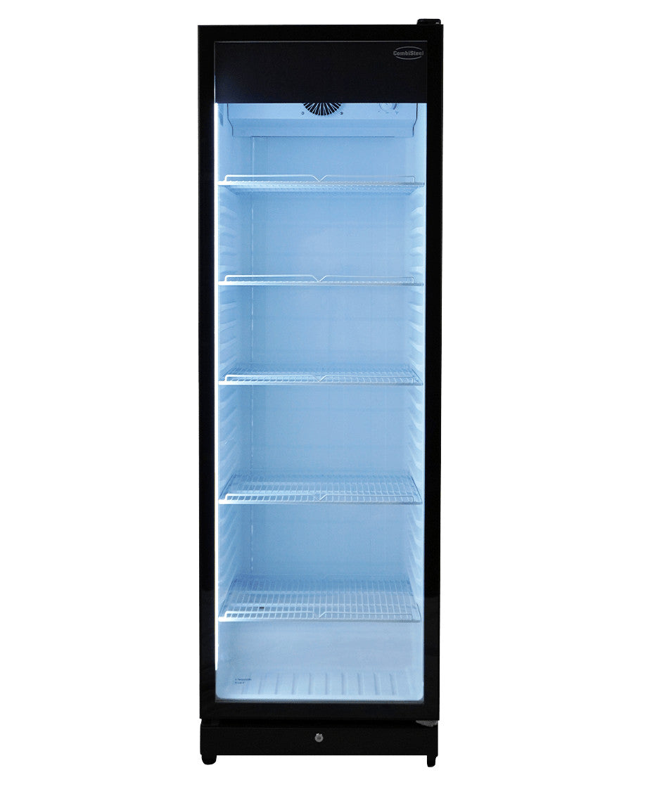 Réfrigérateur noir porte en verre PIB 360R Température +1/+9 354 l Combisteel - vue 3 - Frigo professionnel vitré pro CHR - Cuistéo